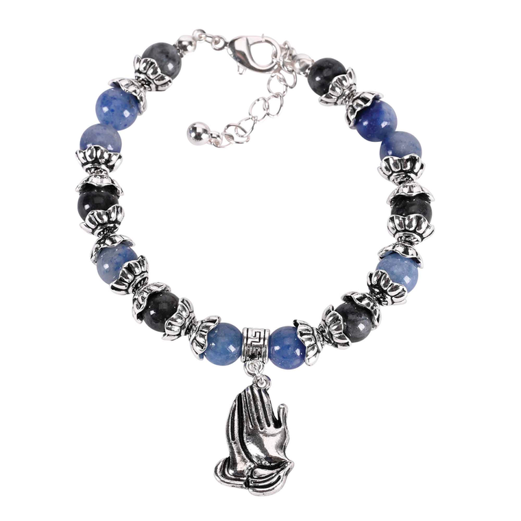 Bead Bracelet Serenity Prayer Blue