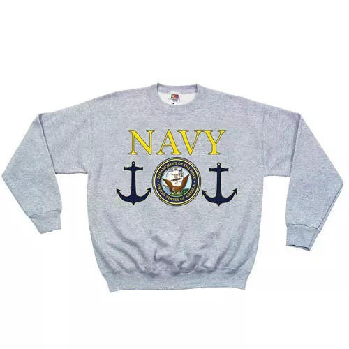 Navy Seal Crewneck Sweatshirt Grey