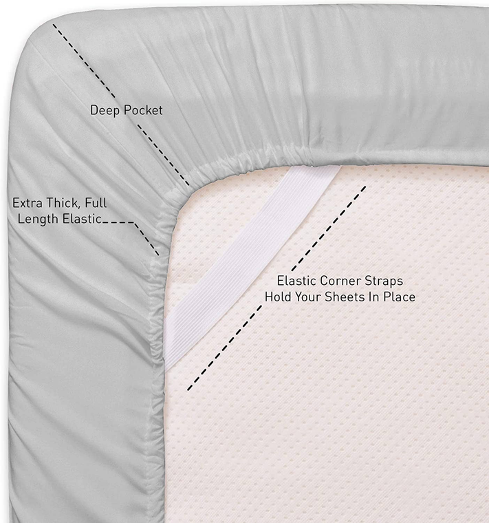 Beige 200 Embroidery Soft Cozy Sheet Set Wrinkle Resistant