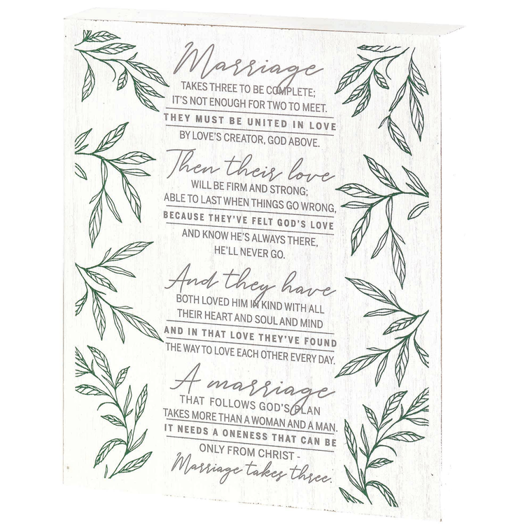 Plaque Marriage Takes Three Mdf