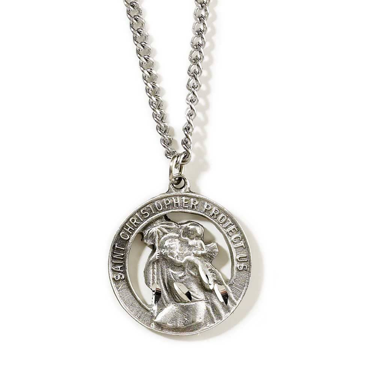 Nk-Pwt St Christopher-24 Circular Medallion