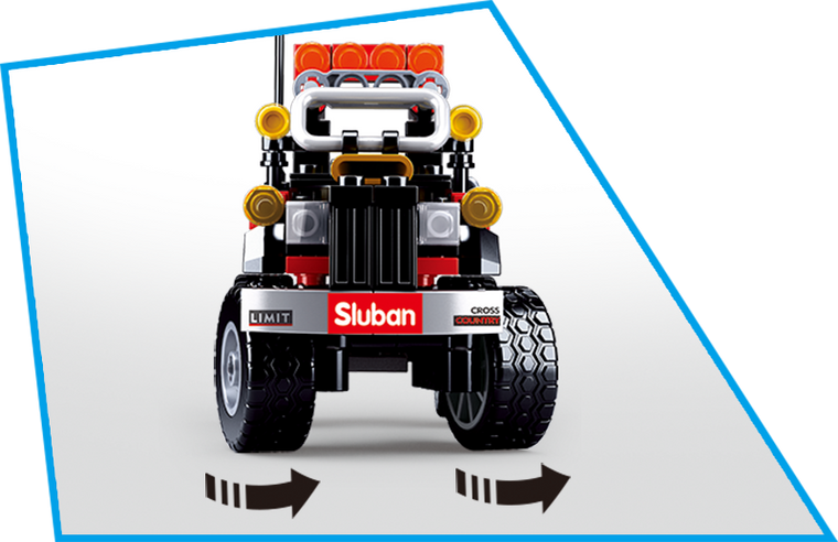 Car Club Offroad Building Brick Kit, Black (158 Pcs)
