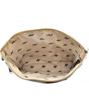 Recycled Military Tent Crossbody with Vintage Fabric Trim