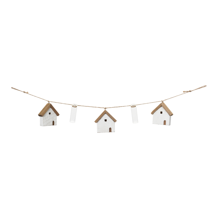 House and Tube Vase String Garland