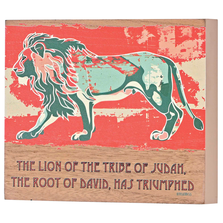 Tabletop Plaque Lion Of The Tribe 10x8