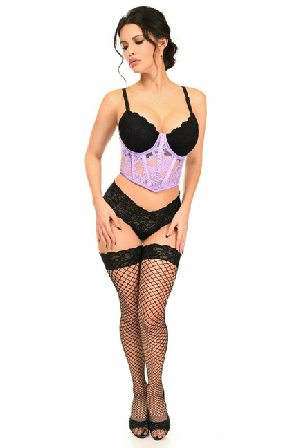 Lavish Sheer Lace Underwire Waist Cincher Corset