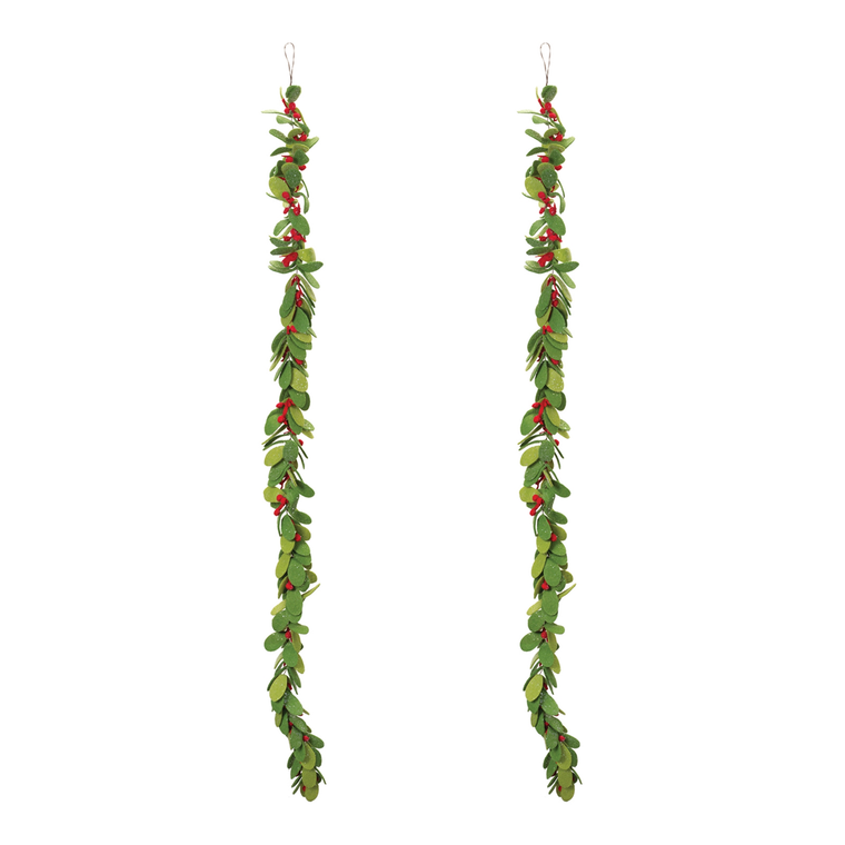 Fabric Mistletoe String Garland