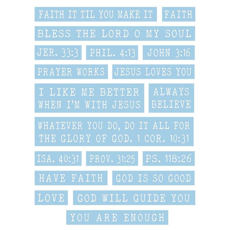 Sticker Blue Inspirational Collection