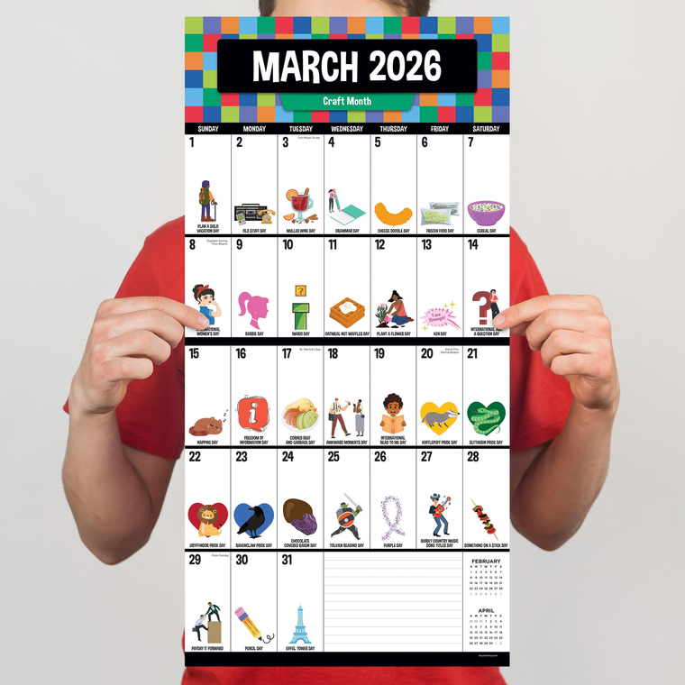 2026 Every Day's A Holiday Wall Calendar