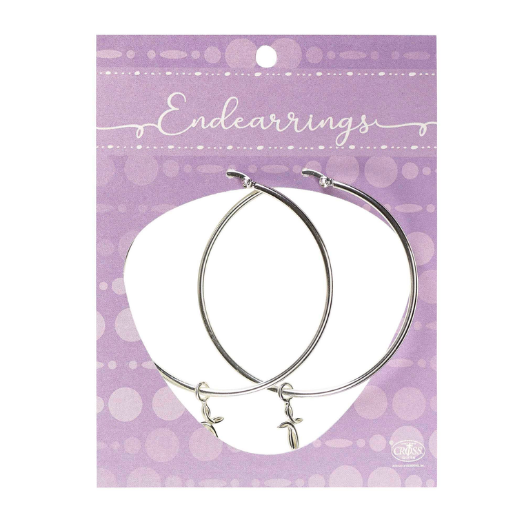 Earring 2" With Petal Cross Wire Close