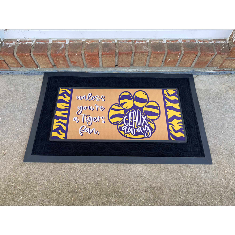 Doormat Insert Tiger Paw Geaux Away