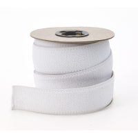 Plush elastic White 1 in - 10 yards