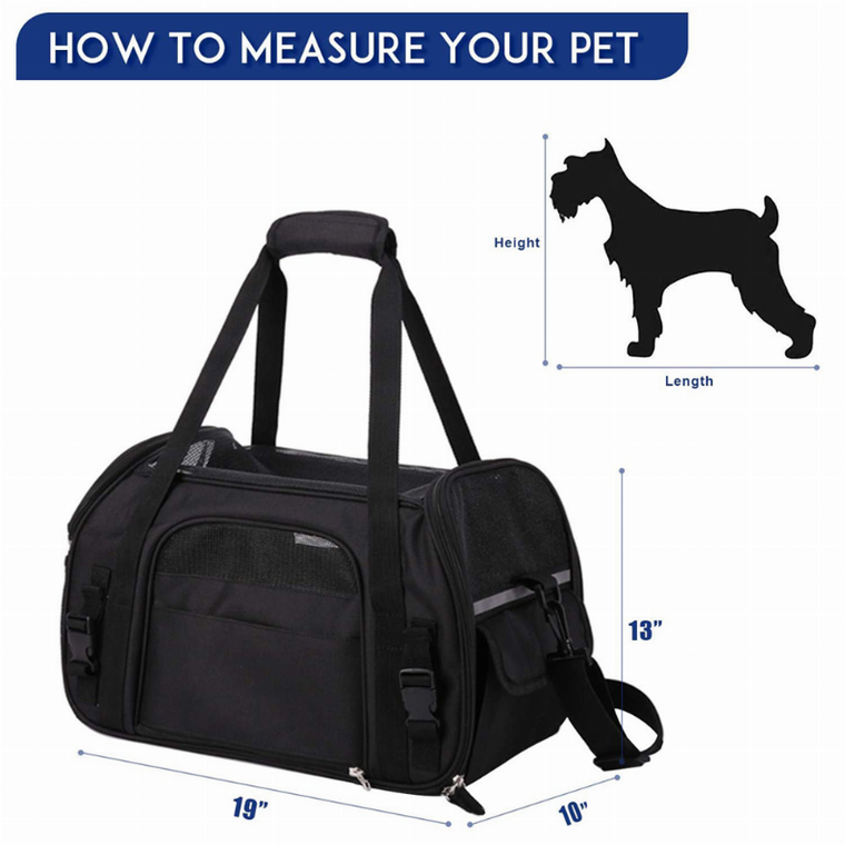 JESPET Soft-Sided Kennel Pet Carrier for Small Dogs, Cats, Puppy, Airline Approved Cat Carriers Dog Carrier Collapsible, Travel Handbag & Car Seat