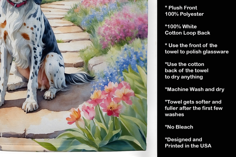 English Setter Spring Path Kitchen Towel