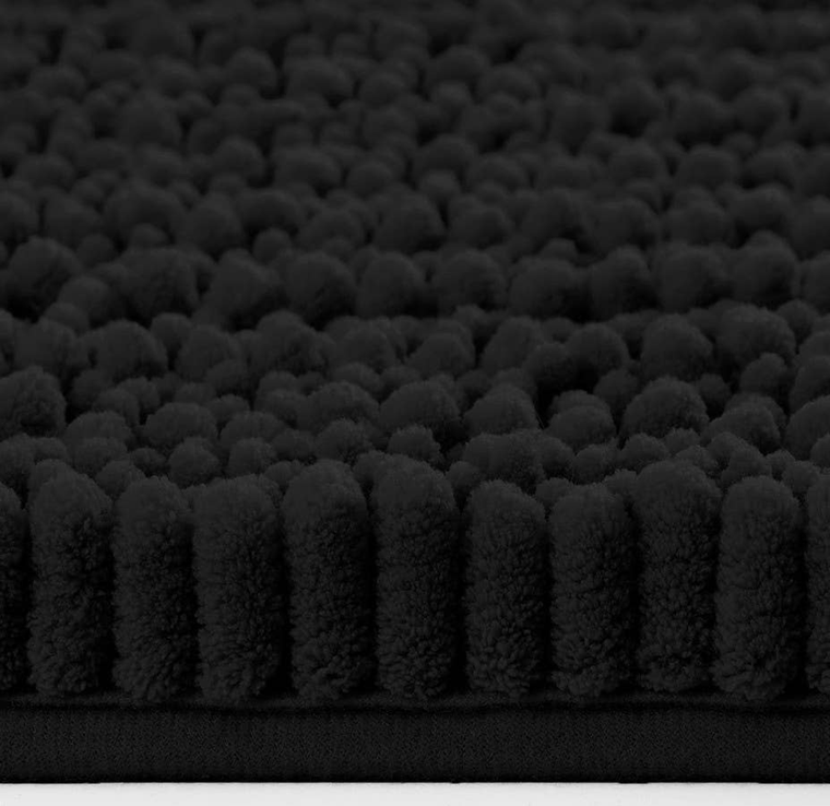 2 Piece Soft Cozy Plush Chenille Bath Mat & Contour Bath Rug