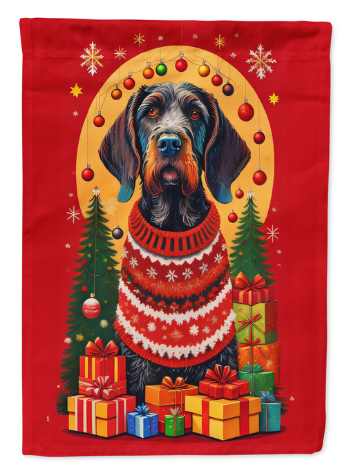 German Wirehaired Pointer Holiday Christmas Garden Flag