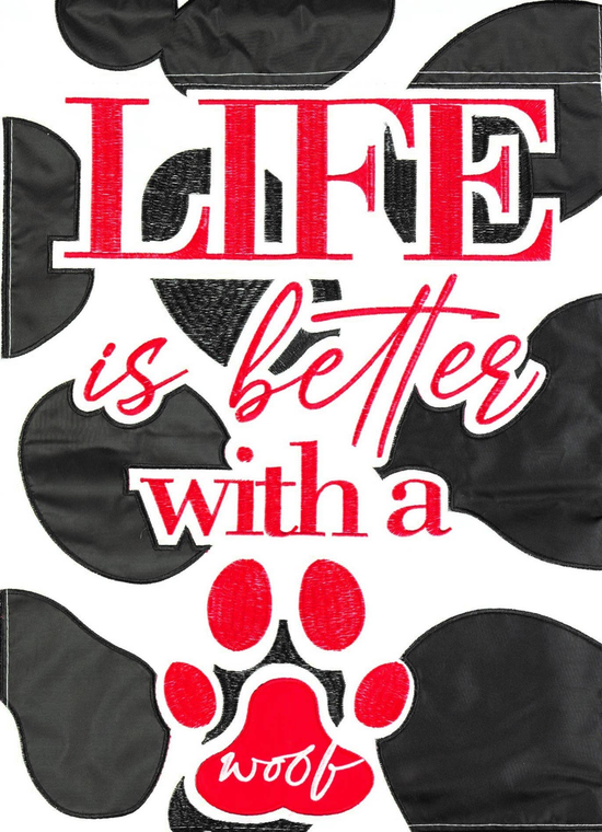 Flag Life Is Better With A Dog 