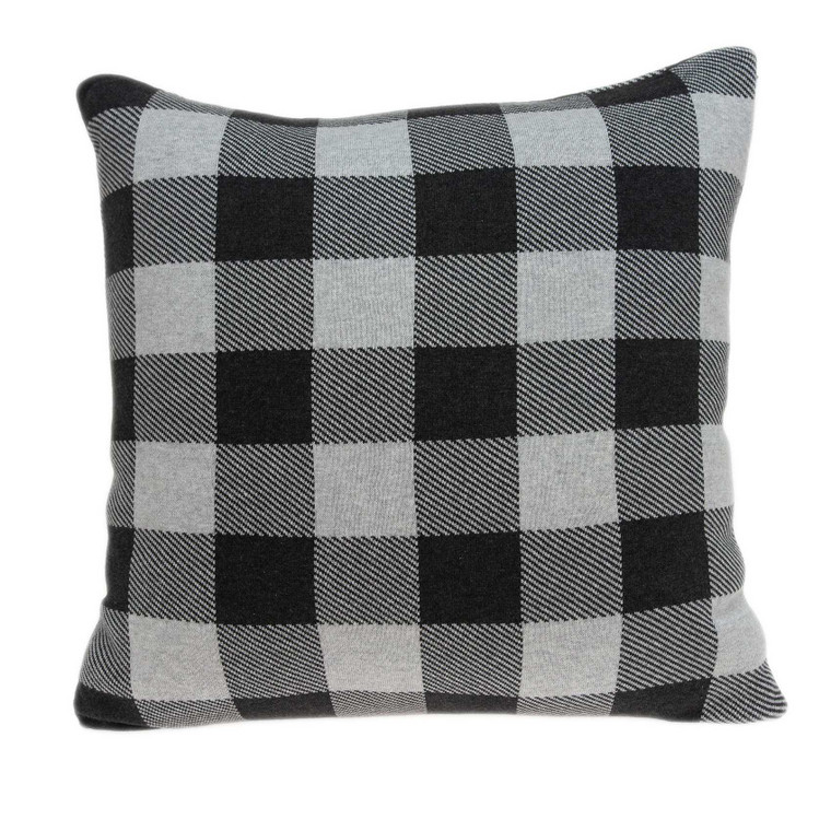 Square Buffalo Check Gray Accent Pillow - 4512822762784