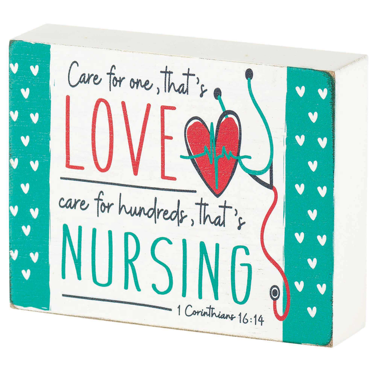 TTOP PLK NURSE CARE FOR ONE MDF WD 3"H