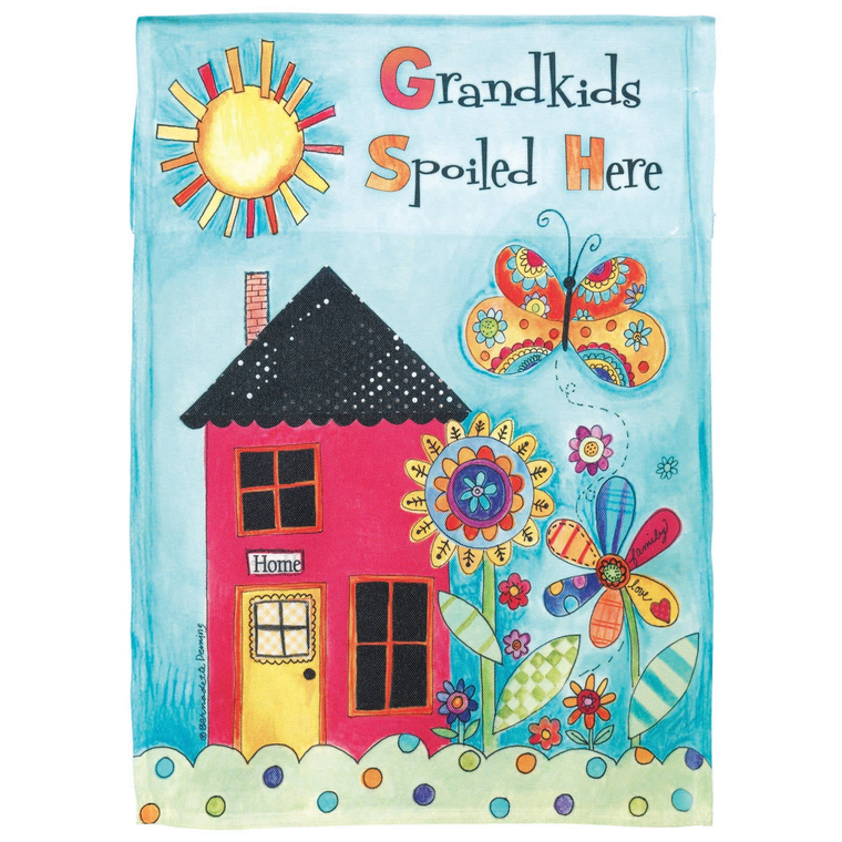 Grandkids Spoiled Here Print Flag