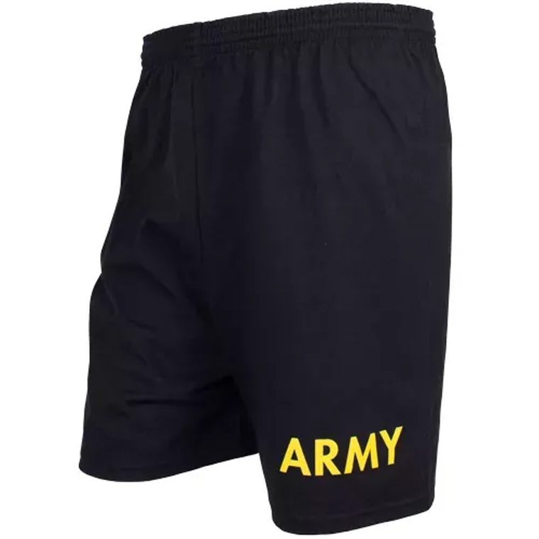 Men's Black Running Short - Yellow Army
