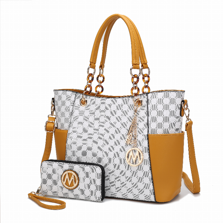 Merlina 2 Piece Women Tote Handbag with Wallet