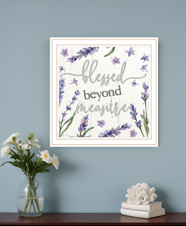 Blessed Beyond Measure White Framed Print Wall Art