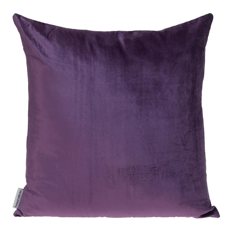 Purple and Dark Gray Dual Solid Color Reversible Throw Pillow - 808230110939