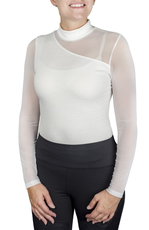 Spicy Girl Cocoa Long Sleeve Shirt by EC- White- XS