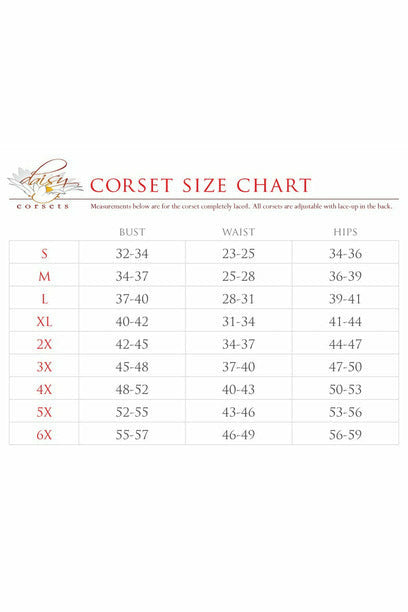 Top Drawer Double Steel Boned Brocade Curvy Underbust Corset