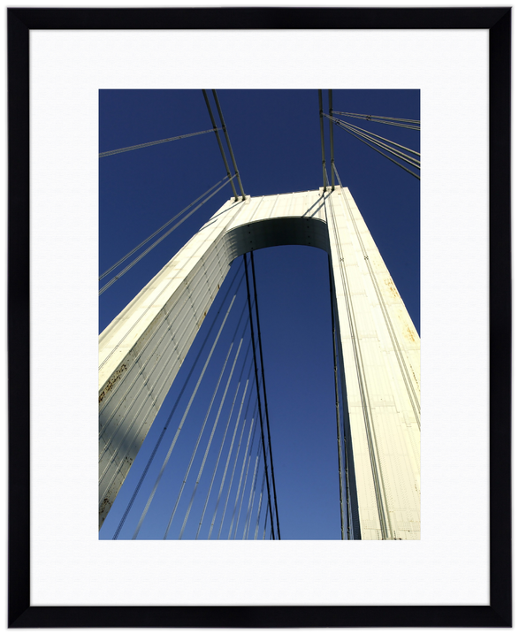 Courtside Market Verrazano-Narrows Bridge Blue Sky Framed Art