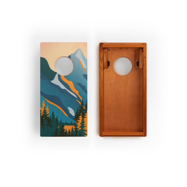 Grand Teton National Park Mahogany Pathfinder Cornhole Board Set
