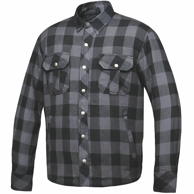 TW136.20 - Mens Black & Gray Armored Flannel