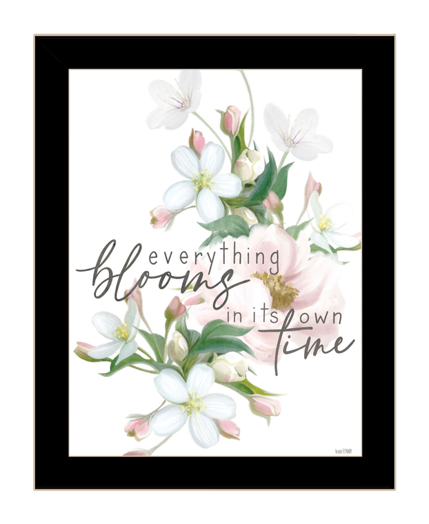 Everything Bloom Black Framed Print Wall Art