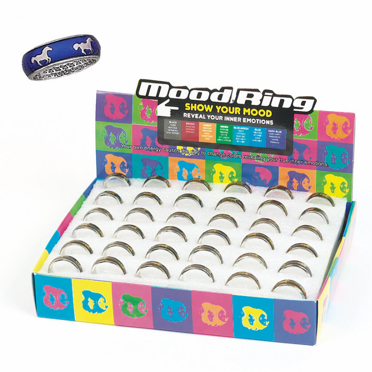 AWST Int'l Mood Band Ring with Horse Design