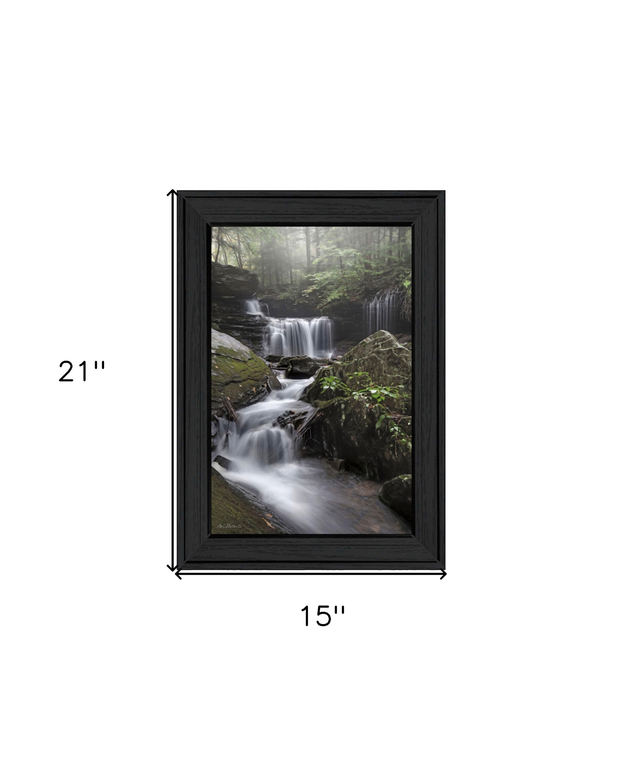 Ricketts Waterfall Black Framed Print Wall Art