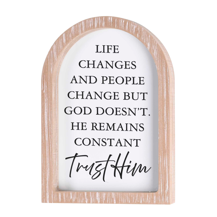 Framed Arch Life Changes White 9x13