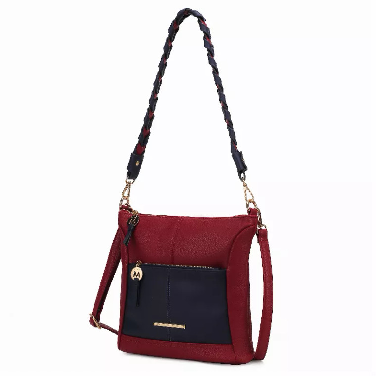 Nala Vegan Color-block Leather Women's Shoulder Bag