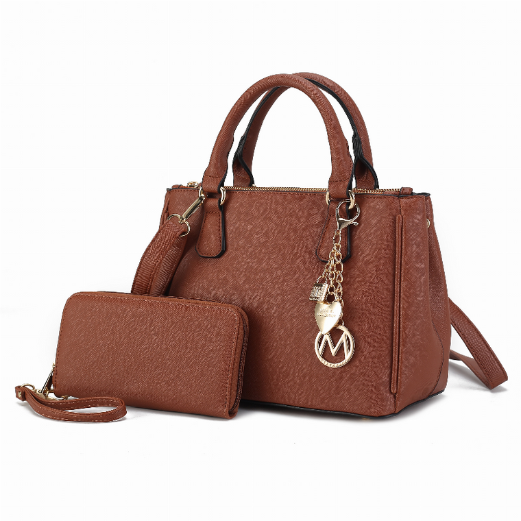Ruth Vegan Leather Women's Satchel Bag with Wallet