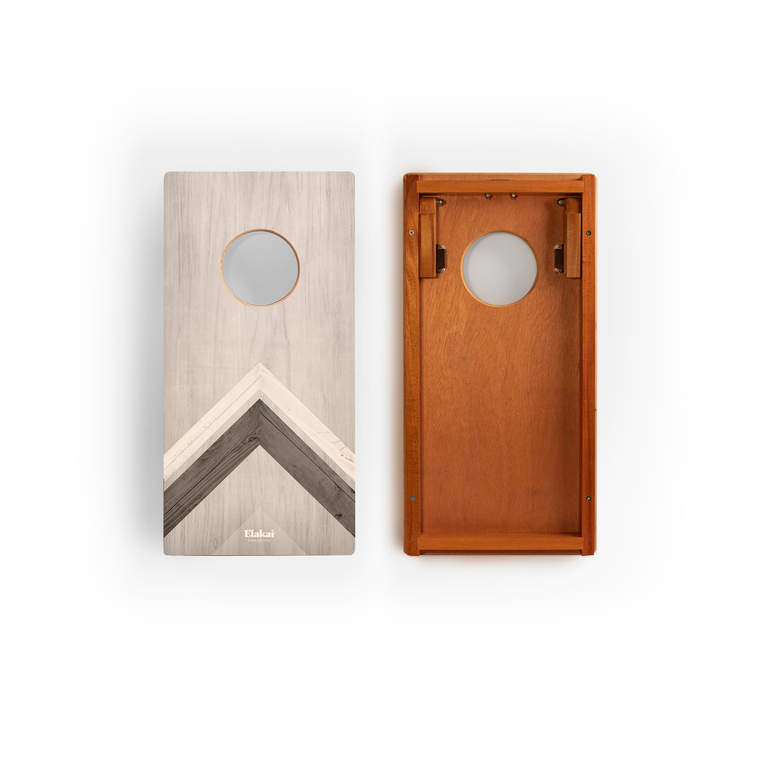 Chevron Mahogany Pathfinder Cornhole Board Set