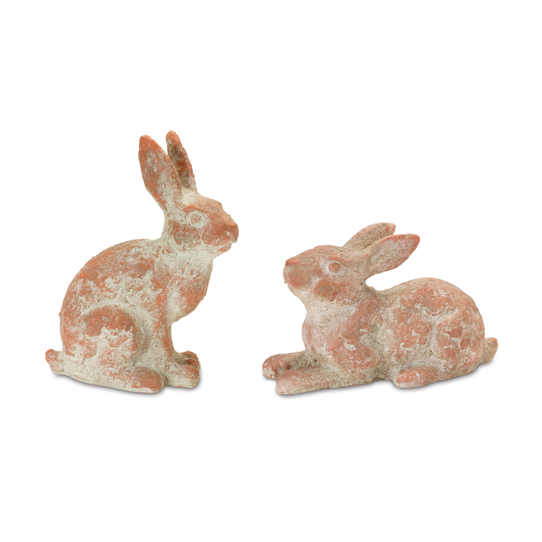 Distressed Garden Rabbit Statue