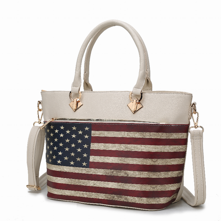 Lilian Vegan Leather Women's FLAG Tote Bag