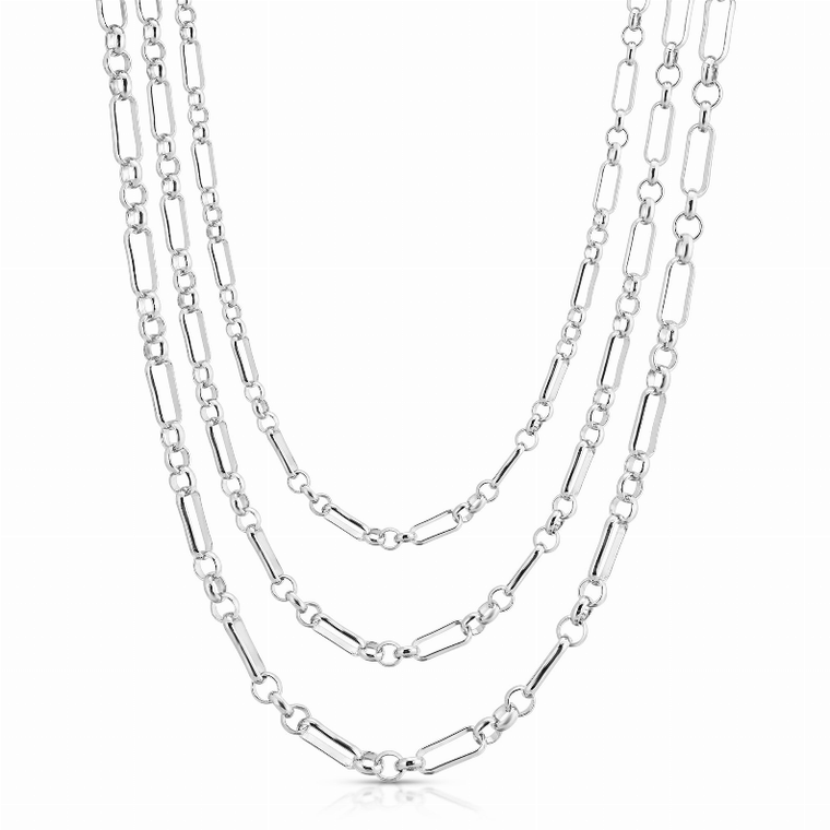 Triple Small Multi Link Chain Necklace