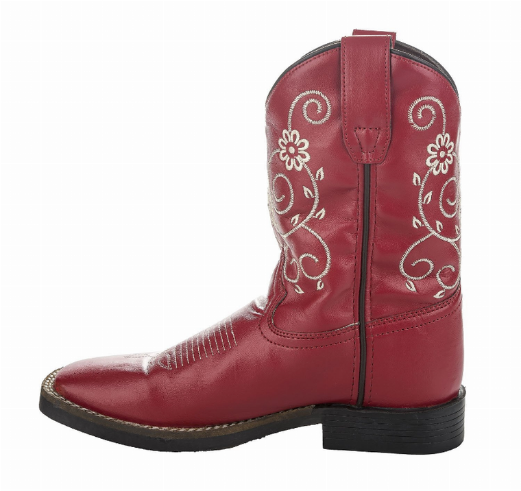 TuffRider Toddler Fire Red Floral Western Boot