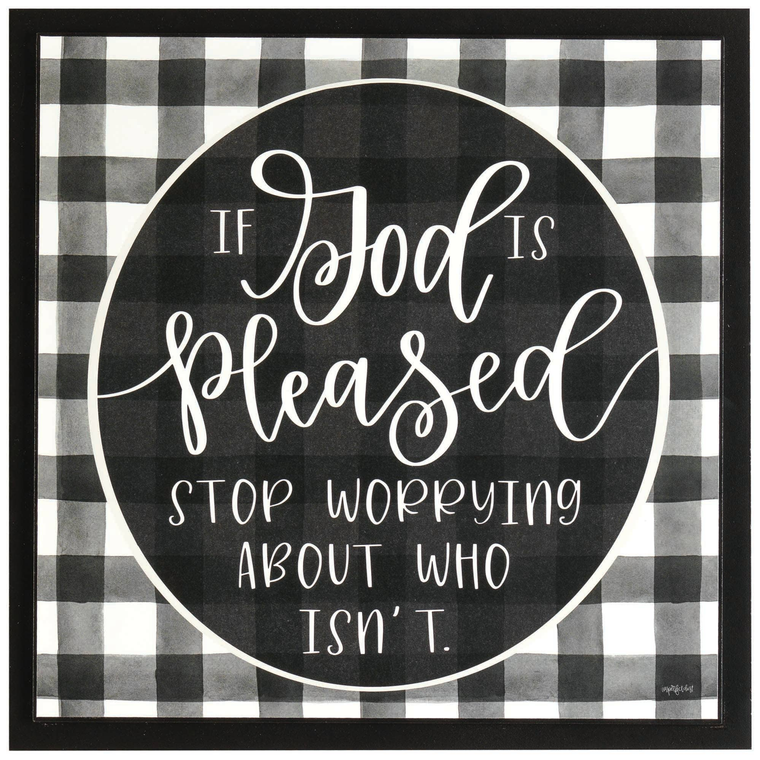 If God Is Pleased Wall Plaque