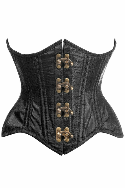 Top Drawer Double Steel Boned Brocade Curvy Underbust Corset