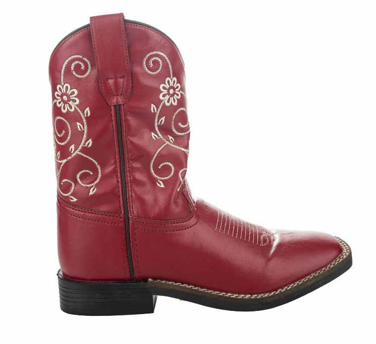 TuffRider Toddler Fire Red Floral Western Boot