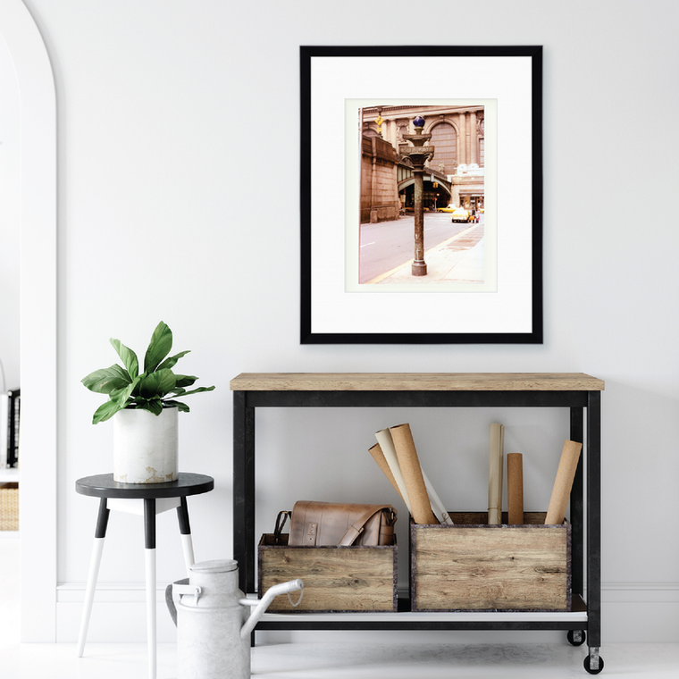 Courtside Market Grand Central Terminal vintage photo Framed Art
