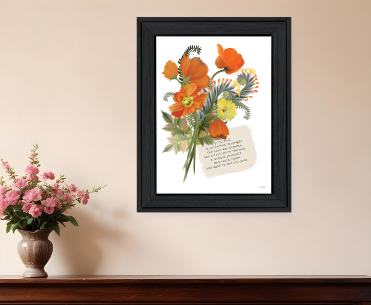 See You Grow Black Framed Print Wall Art