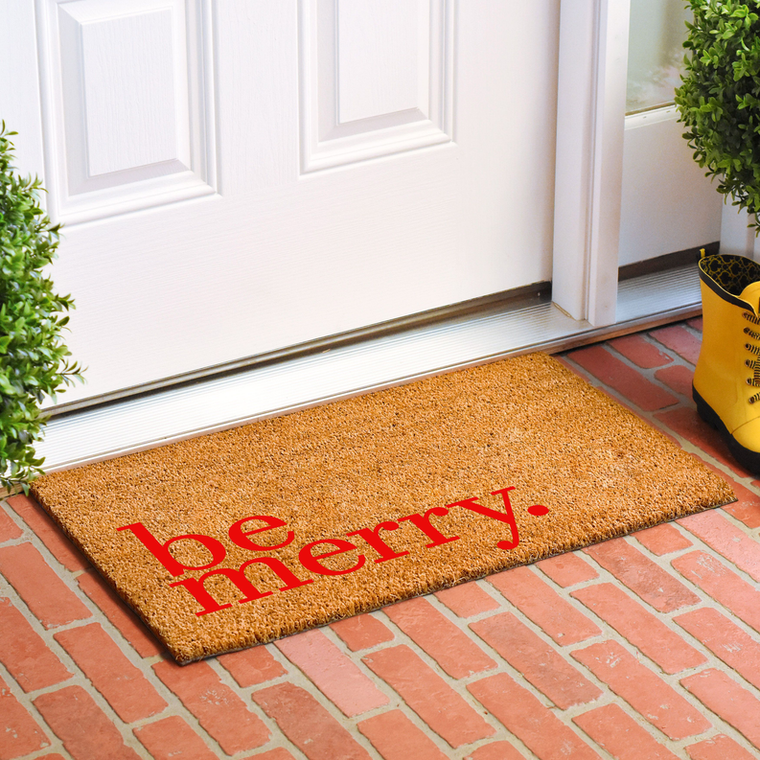Calloway Mills Christmas Be Merry Red Doormat